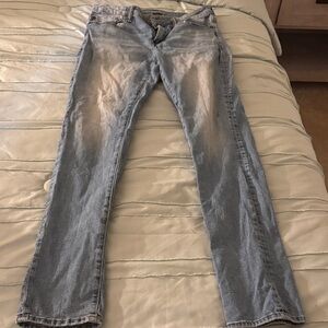 American Eagle Outfitters Women's Light Blue Straight Leg Jeans